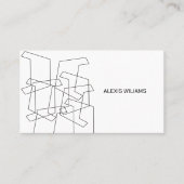 Moderne geometrische minimalistische legant profes visitekaartje (Voorkant)