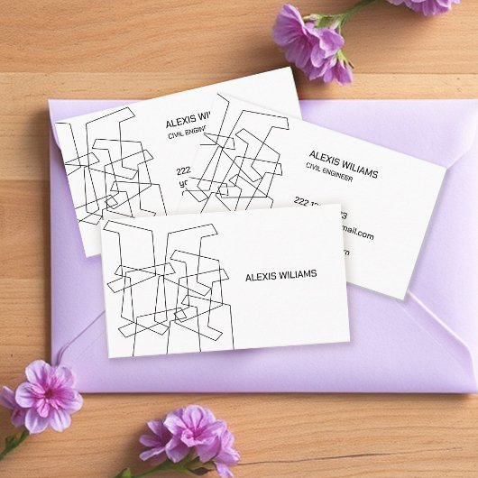 Moderne geometrische minimalistische legant profes visitekaartje