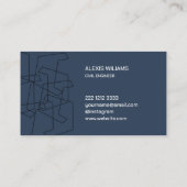 Moderne geometrische minimalistische legant profes visitekaartje (Achterkant)