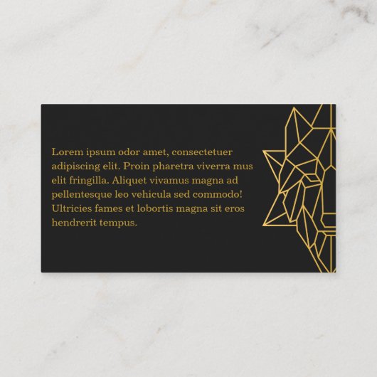 Moderne geometrische minimalistische professionele visitekaartje (Achterkant)