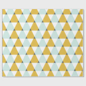 Moderne Geometrische Mint Yellow Triangles Patroon Cadeaupapier (Vlak)
