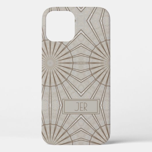 Moderne Geometrische Monogram Gemoderniseerde Stij Case-Mate iPhone Case (Achterkant)
