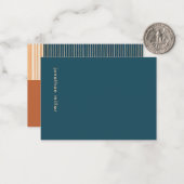 Moderne Geometrische monogram Note Kaart Notitiekaartje (Voorkant / Achterkant in situ)