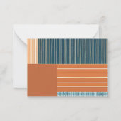 Moderne Geometrische monogram Note Kaart Notitiekaartje (Achterkant)