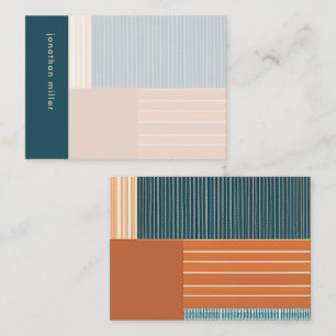 Moderne Geometrische monogram Note Kaart Notitiekaartje