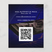 Moderne geometrische motorvoertuigen flyer (Achterkant)