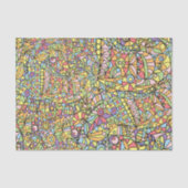 Moderne geometrische mozaïekpatchwork-ontkoppeling tissuepapier (Voorkant)