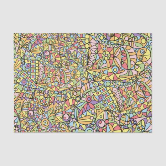 Moderne geometrische mozaïekpatchwork-ontkoppeling tissuepapier (Voorkant)