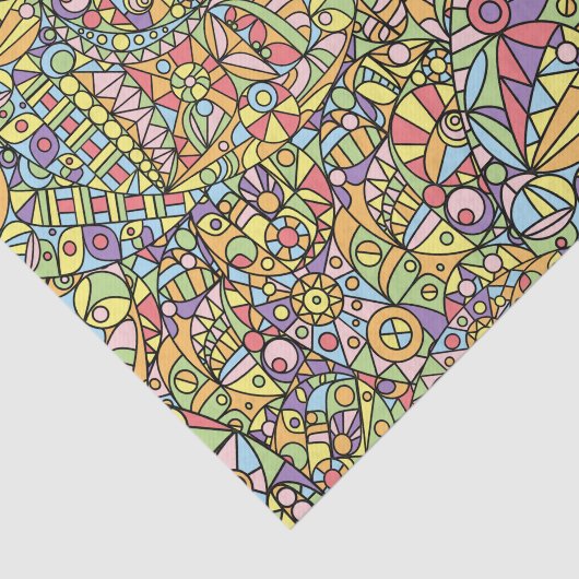 Moderne geometrische mozaïekpatchwork-ontkoppeling tissuepapier (Detail)