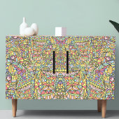 Moderne geometrische mozaïekpatchwork-ontkoppeling tissuepapier