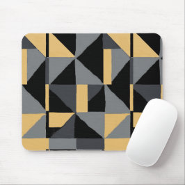 Moderne Geometrische Muismat Zwart en Goud