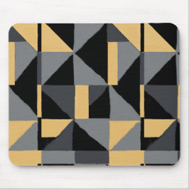 Moderne Geometrische Muismat Zwart en Goud