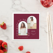 Moderne geometrische multi-foto afstuderen napki servet (Insitu)