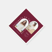 Moderne geometrische multi-foto afstuderen napki servet (Hoek)