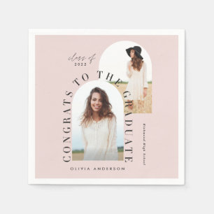 Moderne geometrische multi-foto afstuderen napki servet