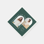 Moderne geometrische multi foto boog afstuderen se servet (Hoek)