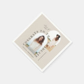 Moderne geometrische multi foto boog afstuderen servet (Hoek)