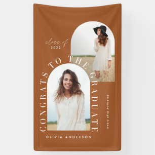 Moderne geometrische multi-foto boogbanne afstuder spandoek