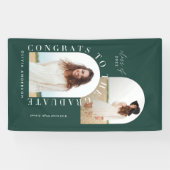 Moderne geometrische multi-foto boogbanne afstuder spandoek (Horizontaal)