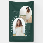 Moderne geometrische multi-foto boogbanne afstuder spandoek (Verticaal)