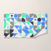 Moderne geometrische munt groen blauw bad handdoek (Handdoek)