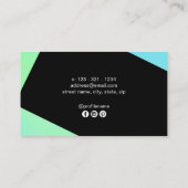 Moderne geometrische nagellak visitekaartje (Achterkant)