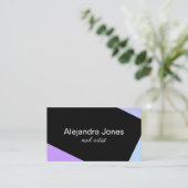 Moderne geometrische nagellak visitekaartje (Staand voorkant)