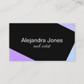 Moderne geometrische nagellak visitekaartje (Voorkant)