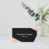 Moderne geometrische nagellak visitekaartje (Staand voorkant)