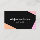 Moderne geometrische nagellak visitekaartje (Voorkant)