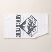 Moderne Geometrische Natuur bergen avontuur Handdoek (Handdoek)