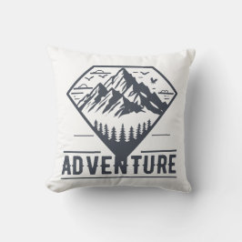 Moderne Geometrische Natuur bergen avontuur Kussen