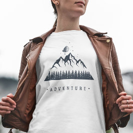 Moderne Geometrische Natuur bergen avontuur T-shirt