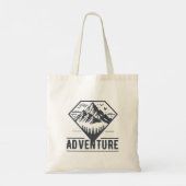 Moderne Geometrische Natuur bergen avontuur Tote Bag (Achterkant)