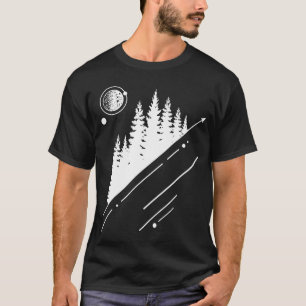 Moderne geometrische Natuur bospipster grafisch T-shirt