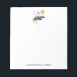 Moderne geometrische Natuur landschap op maat Notitieblok<br><div class="desc">Surreal Geometric Forest Natuur Art Persoonlijk Notitieblok</div>