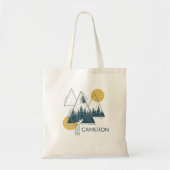 Moderne geometrische Natuur landschap op maat Tote Bag (Voorkant)