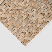 Moderne geometrische natuurlijke houten blokken Z1 Tissuepapier (Detail)