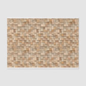 Moderne geometrische natuurlijke houten blokken Z1 Tissuepapier (Voorkant)