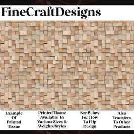 Moderne geometrische natuurlijke houten blokken Z1 Tissuepapier