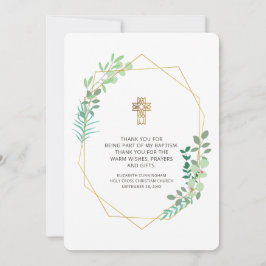 Moderne Geometrische olievlek Dank u Bedankkaart