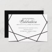 Moderne geometrische ontvangstkaart informatiekaartje (Voorkant / Achterkant)