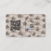 Moderne geometrische oproepkaart met aangepaste Lo Contactkaartje (Achterkant)