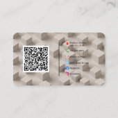 Moderne geometrische oproepkaart met aangepaste Lo Visitekaartje (Achterkant)