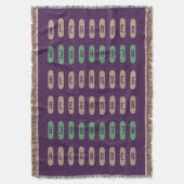 Moderne Geometrische Paarse Crème Groene Aangepast Deken (Voorkant Verticaal)