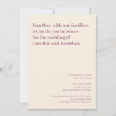 Moderne Geometrische Paarse Mauve Simple Bold Wedd Kaart (Voorkant)