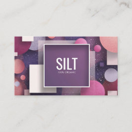 Moderne Geometrische Paarse Roze Glitter Cirkel Vi Visitekaartje