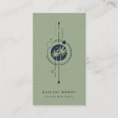 Moderne geometrische palmboom Logo Visitekaartje (Voorkant)