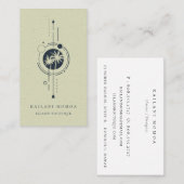 Moderne geometrische palmboom Logo Visitekaartje (Voorkant / Achterkant)