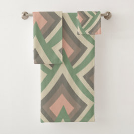 Moderne geometrische pasteelkleuren bad handdoek